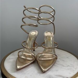 Fashion Nova Metallic Spiral Heels